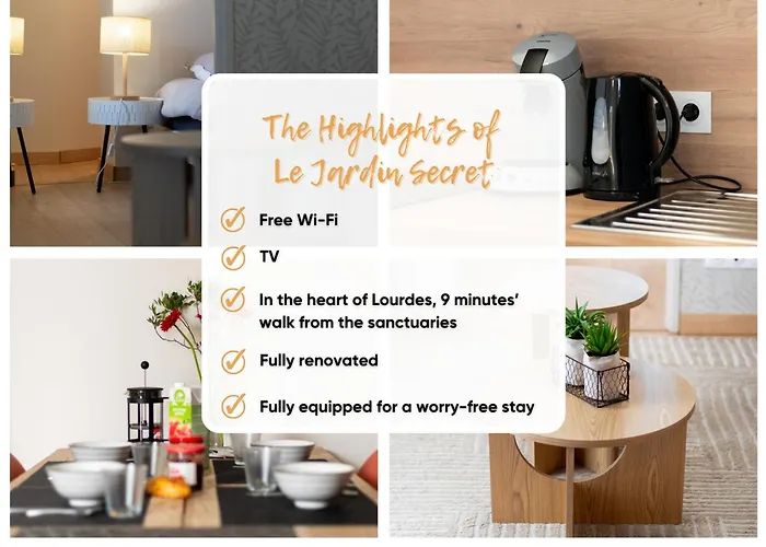 Le Jardin Secret - 9 Min Sanctuaires - Renove & Equipe - Calme Sur Cour - 4 Couchages